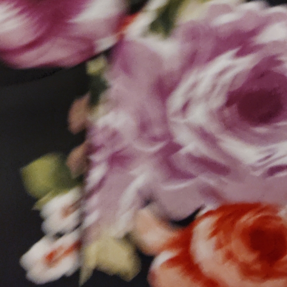 Band of Gypsies Floral Dress - Black with Purple and Red - Picture 2 of 4